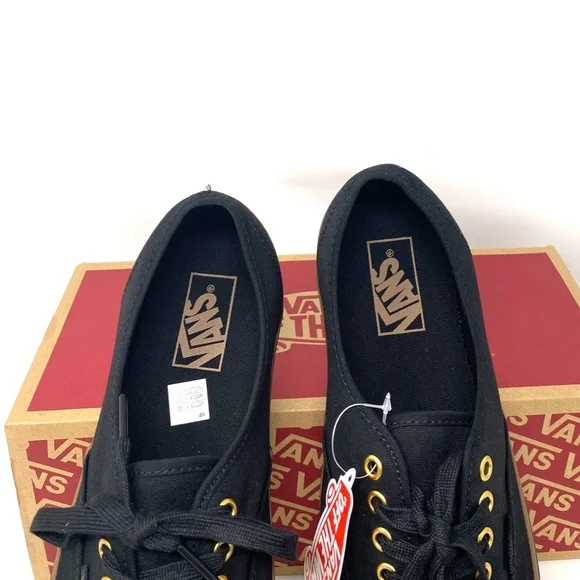 VANS Authentic Black Rubber Men’s Low Top Canvas Sneakers Skate Size VN000TSVBXH - Picture 4 of 10